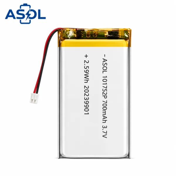ASOL 101752P 3.7V 700mAh Lithium Polymer Battery