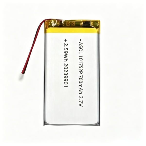 ASOL 101752P 3.7V 700mAh Lithium Polymer Battery