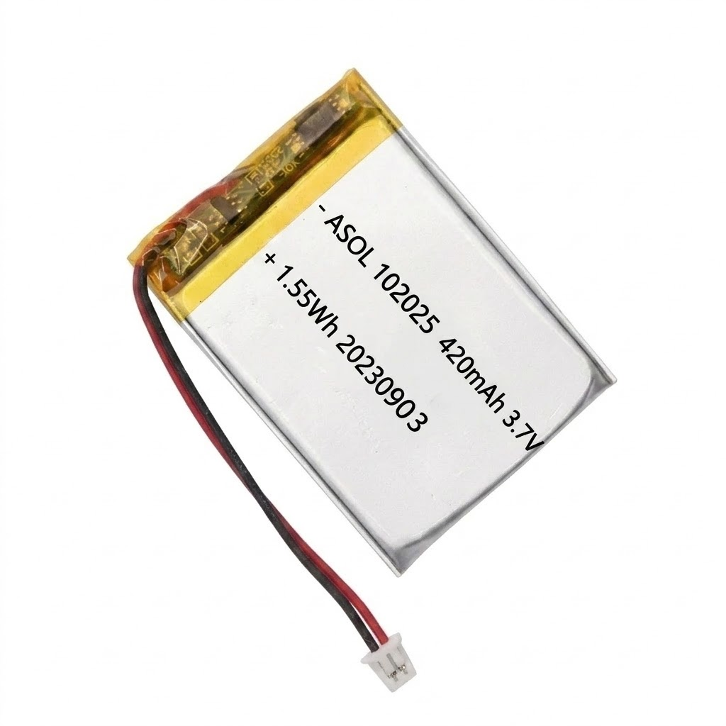 ASOL 102025 3.7V 420mAh Lithium Polymer Battery - Image 4