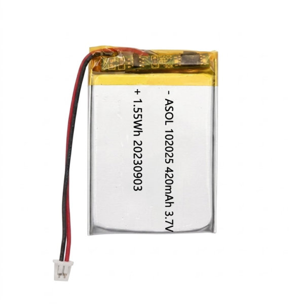 ASOL 102025 3.7V 420mAh Lithium Polymer Battery
