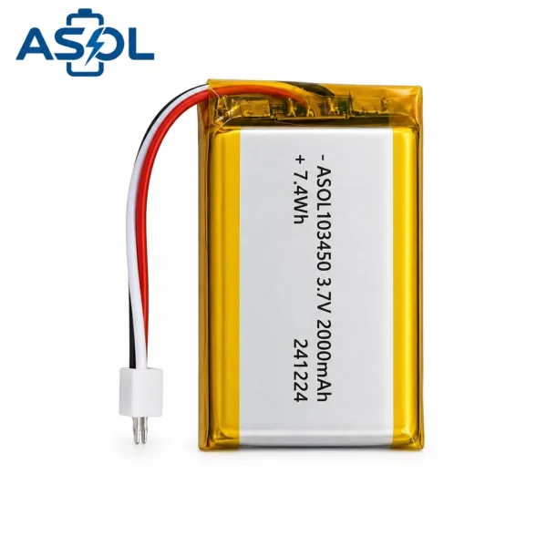 ASOL 103450 3.7V 2000mAh Lithium Polymer Battery