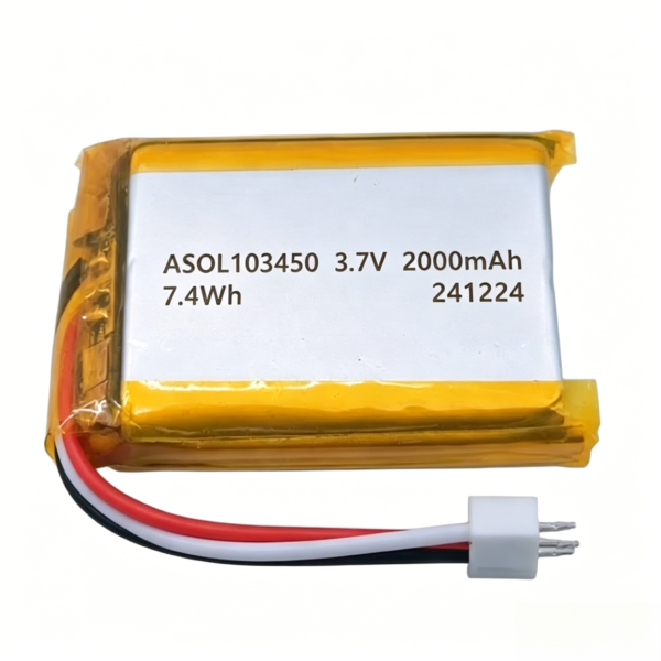 ASOL 103450 3.7V 2000mAh Lithium Polymer Battery