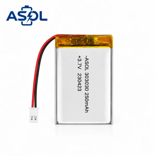 ASOL 303030 3.7V 250mAh Lithium Polymer Battery