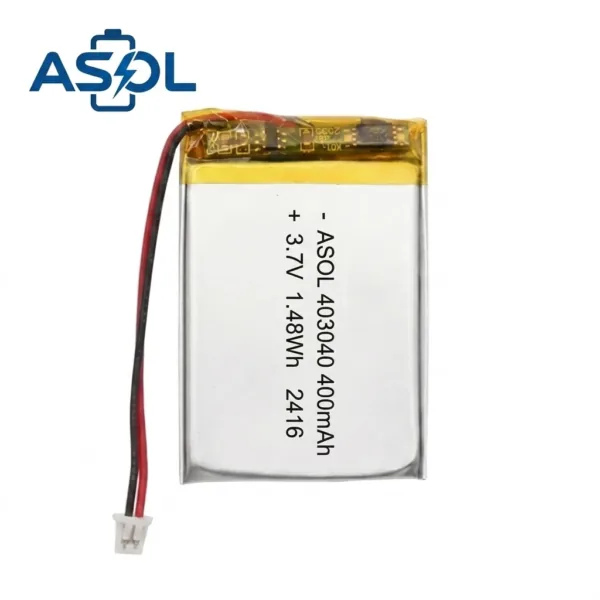 ASOL 403040 3.7V 400mAh Lithium Polymer Battery