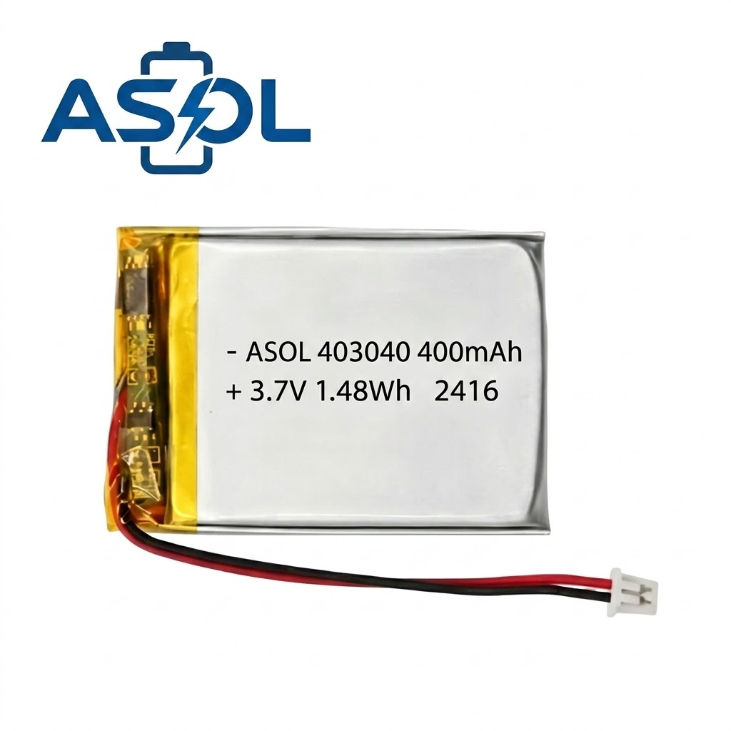 ASOL 403040 3.7V 400mAh Lithium Polymer Battery - Image 2