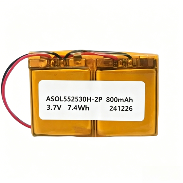 ASOL 552530H-2P 800mAh- Lithium Polymer Battery