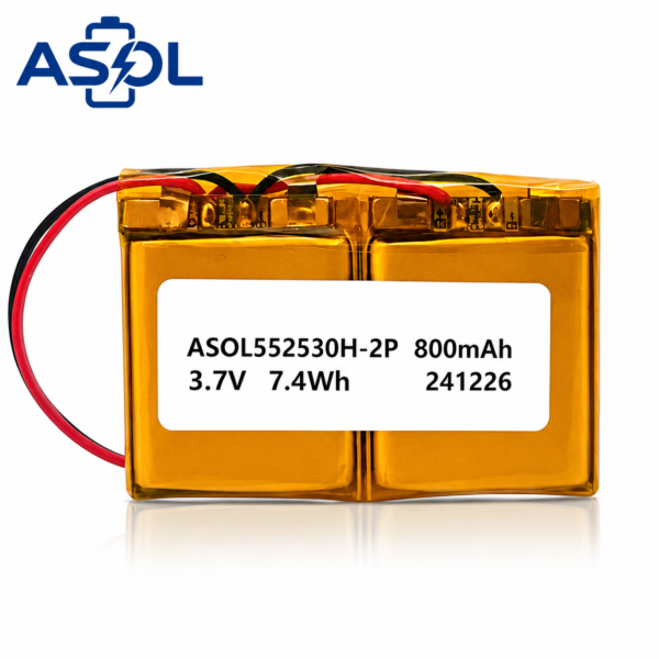 ASOL 552530H-2P 800mAh- Lithium Polymer Battery
