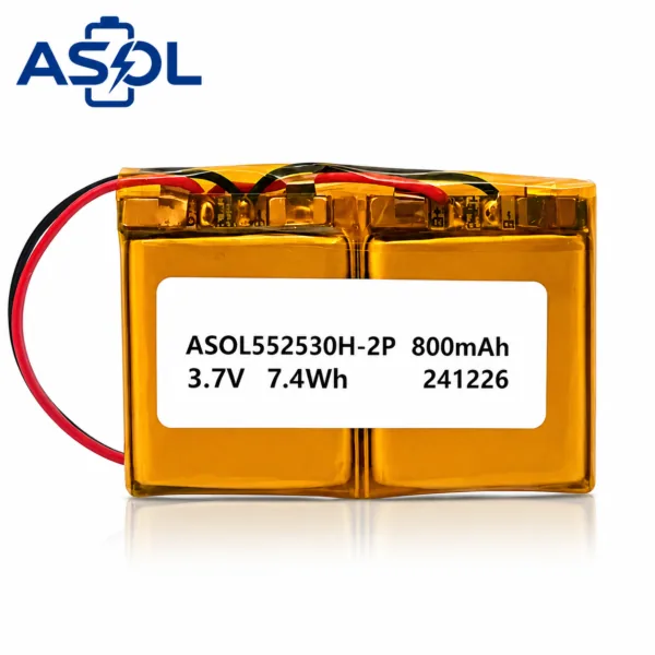 ASOL 552530H-2P 800mAh- Lithium Polymer Battery