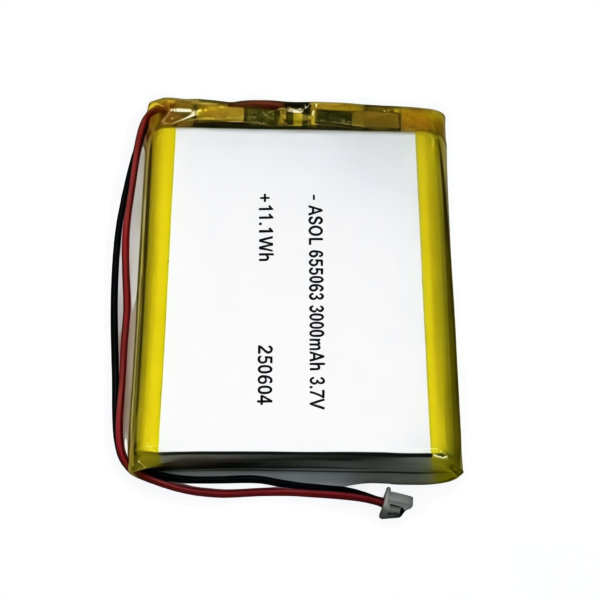 ASOL 655063 3.7V 3000mAh Lithium Polymer Battery