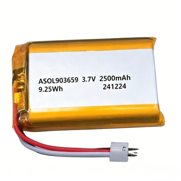 ASOL 903659 3.7V 2500mAh Lithium Polymer Battery
