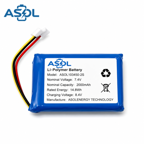 ASOL 103450 2S 7.4V 2000mAh Li-Polymer Battery Pack