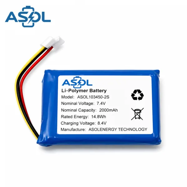 ASOL 103450 2S 7.4V 2000mAh Li-Polymer Battery Pack