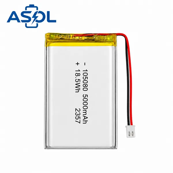 ASOL 105080 3.7V 5000mAh Lithium Polymer Battery