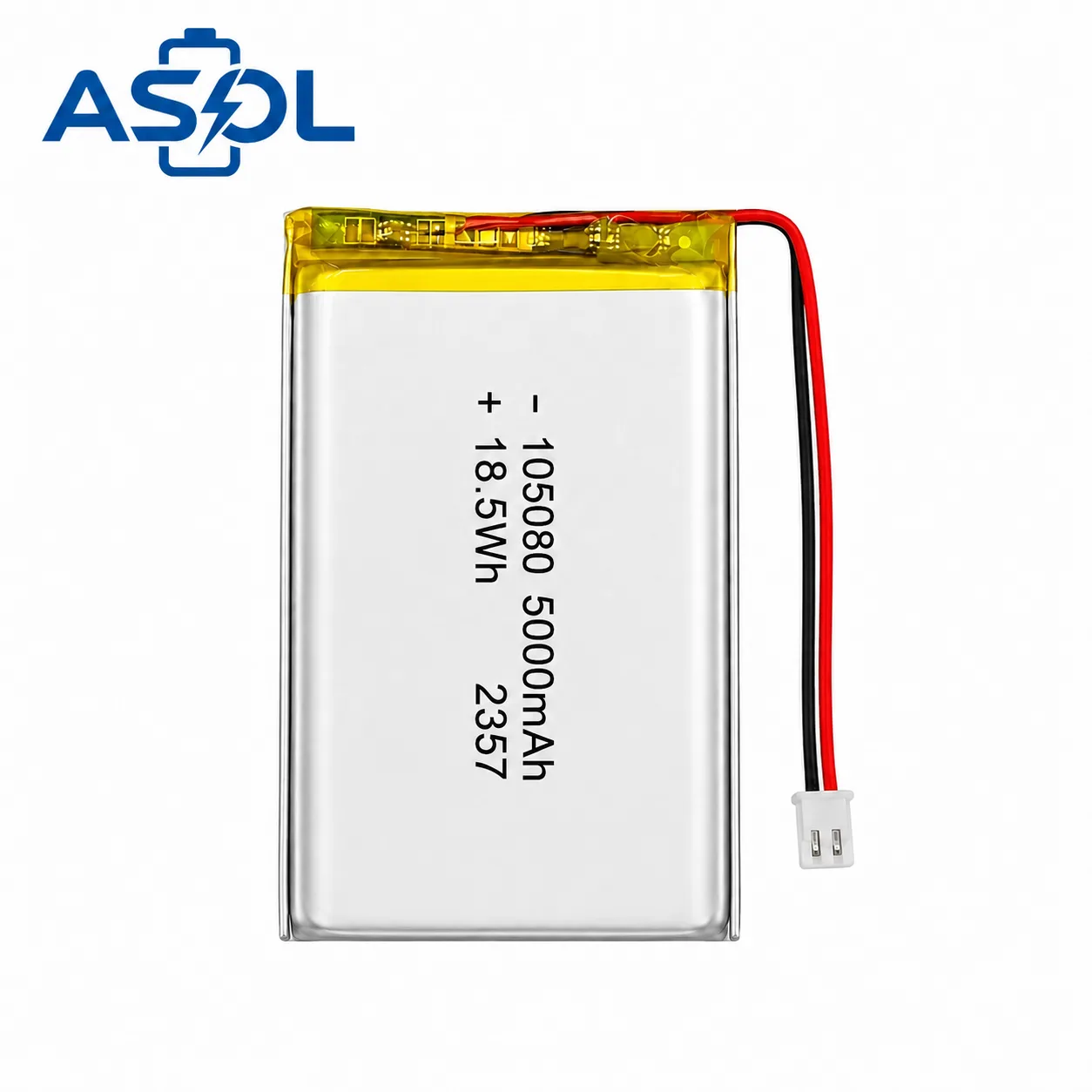 ASOL 105080 3.7V 5000mAh Lithium Polymer