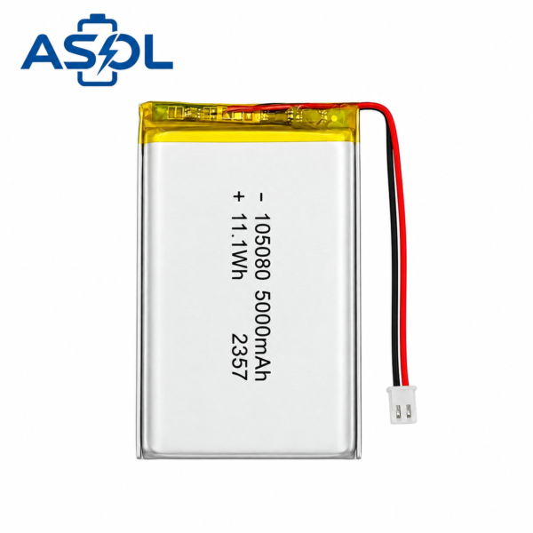 ASOL 105080 3.7V 5000mAh Lithium Polymer