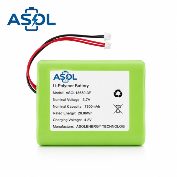 ASOL 18650 3P 3.7V 7800mAh Li-Polymer Battery Pack