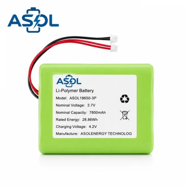 ASOL 18650 3P 3.7V 7800mAh Cylindrical Li-ion Battery Pack