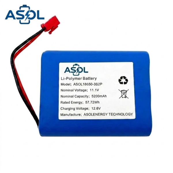 ASOL 18650 3S2P 11.1V 5200mAh Li-Polymer Battery Pack