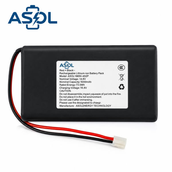 ASOL 18650 4S2P 14.6V 5000mAh Li-ion Battery Pack