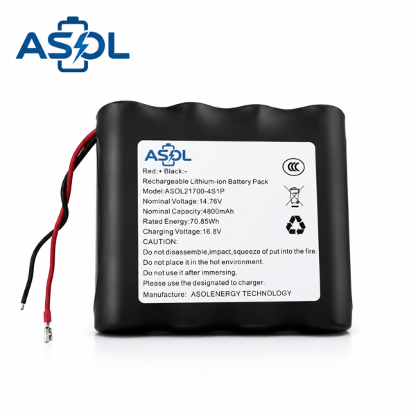 ASOL 21700 4S1P 14.76V 4800mAh Li-ion Battery Pack