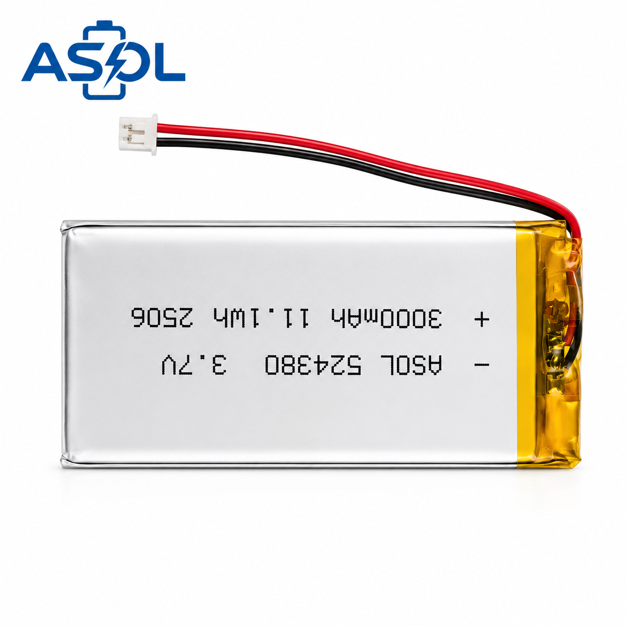 ASOL 524380 3.7V 3000mAh Lithium Polymer Battery - Image 3
