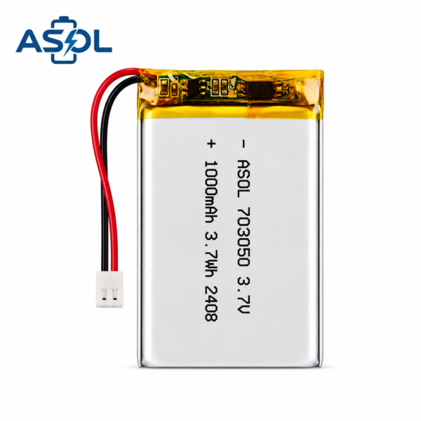 ASOL 703050 3.7V 1000mAh 3.7Wh Lithium Polymer Battery