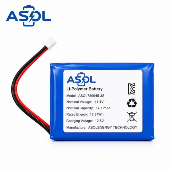 ASOL 783945-3S 11.1V 1700mAh Li-Polymer Battery Pack