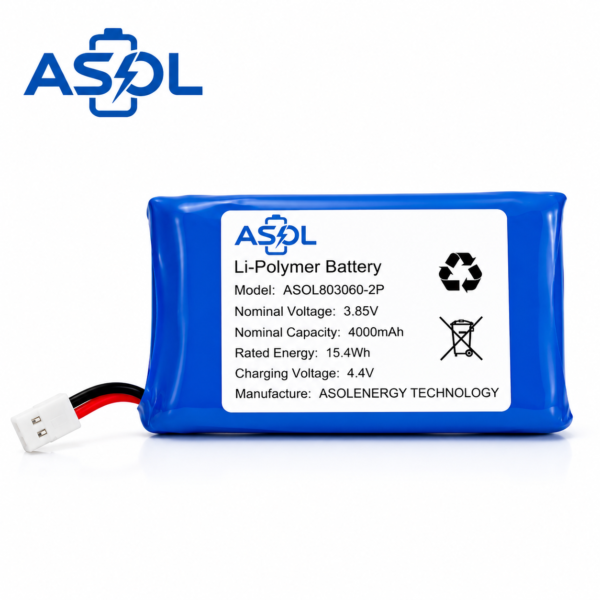 ASOL 803060 2P 3.85V 4000mAh Li-Polymer Battery Pack