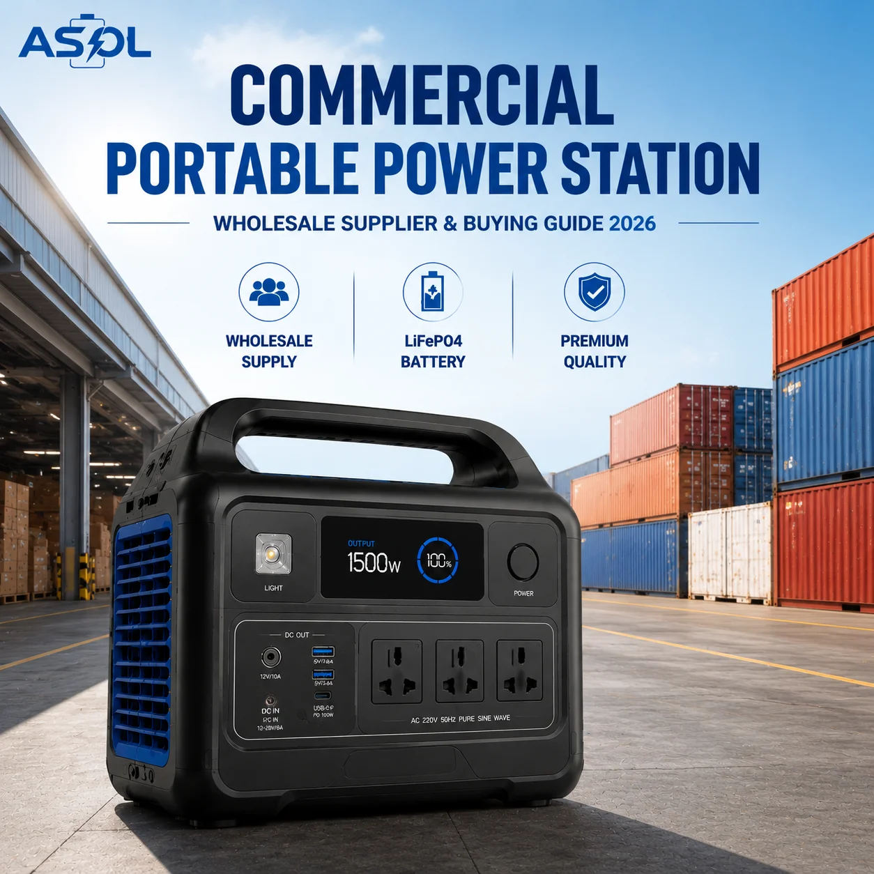 ASOL commercial portable power station — wholesale supplier & buying guide (LiFePO4, OEM/ODM)