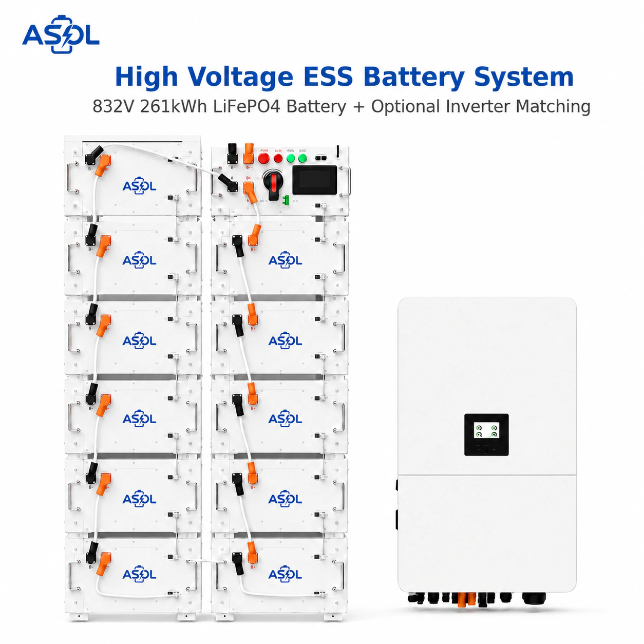 ASOL 832V 261kWh High Voltage ESS Battery System