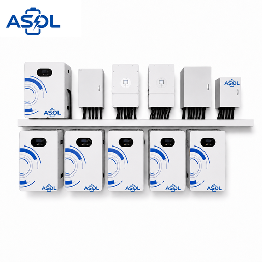 ASOL Wall-Mounted LiFePO4 ESS Battery System installation display