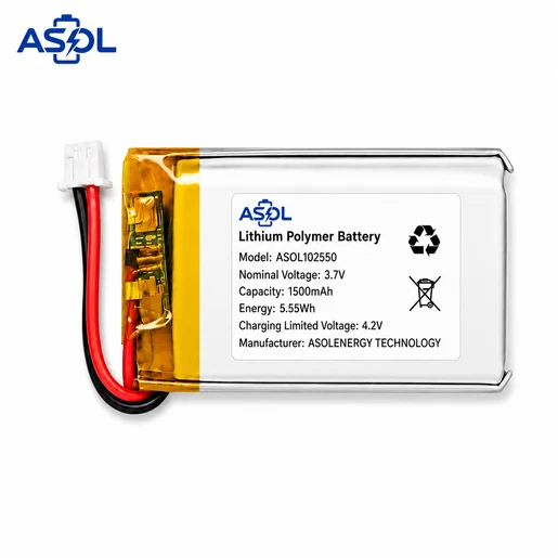ASOL 102550 3.7V 1500mAh Lithium Polymer Battery Cell