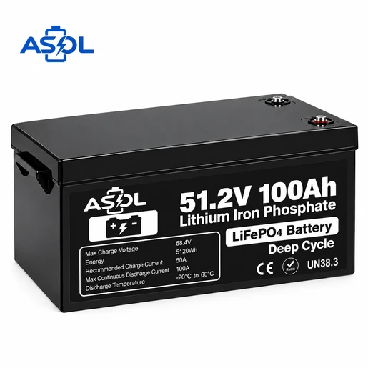 ASOL 51.2V 100Ah LiFePO4 Lead-Acid Replacement Battery